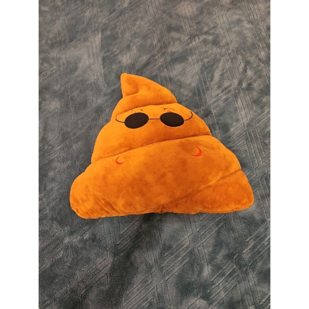 Poop Emoji Plush Small Pillow Funny Poo Expression Plush Toy Brown w/ Sunglasses
